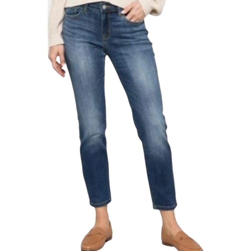 Judy Blue Adelene Girlfriend Jeans Relaxed Fit Straight Dark Wash Denim 28x27